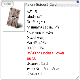 Payon Soilder 2 Card